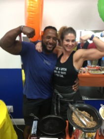 Fresno Fit Chef showing off her guns!